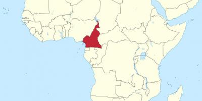 Térkép nyugat-afrikai Kamerunban