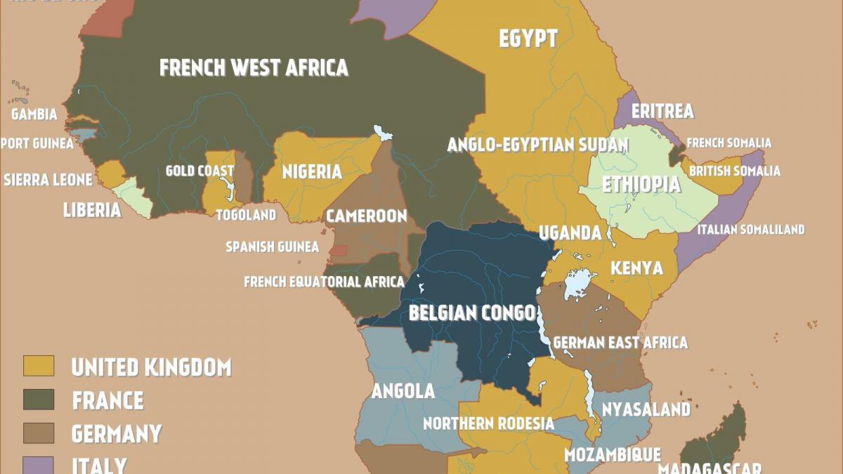 Térkép brit Kamerun