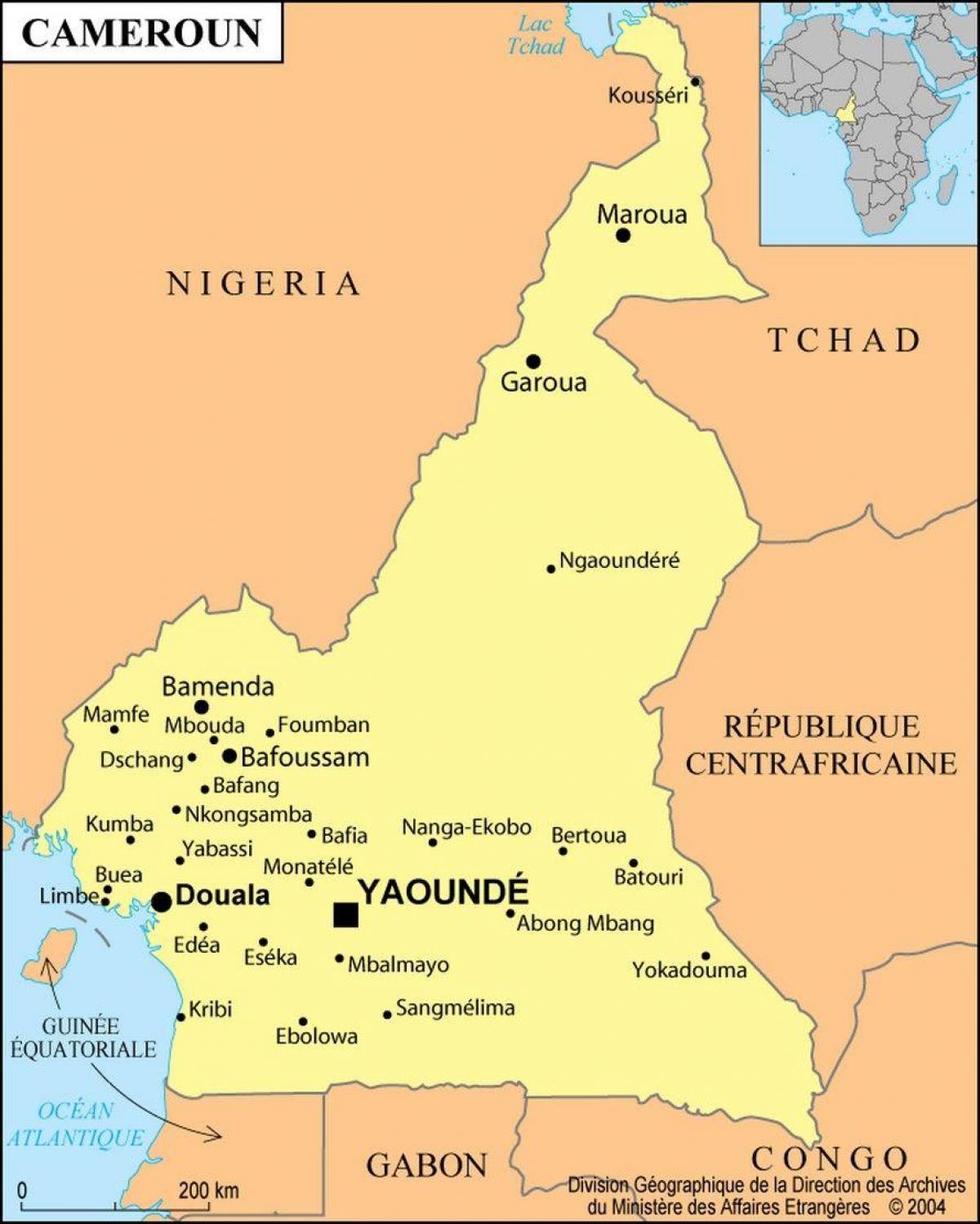 Térkép douala Kamerun