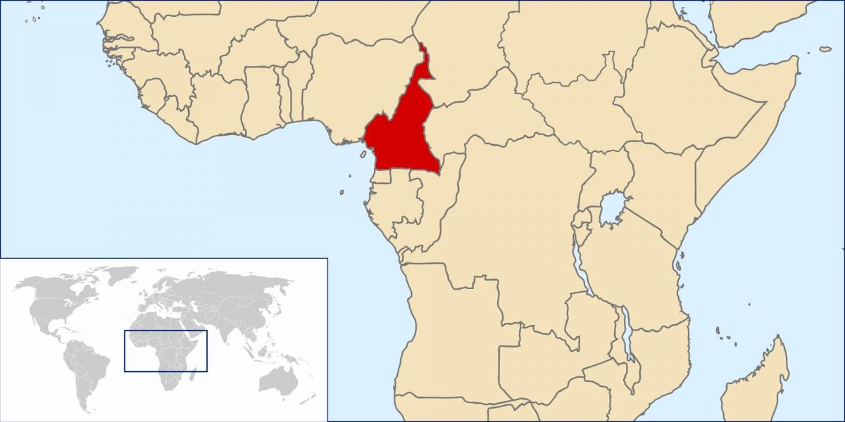 Kamerun elhelyezkedés a világ térkép