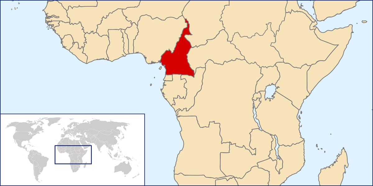Térkép Kamerun helye