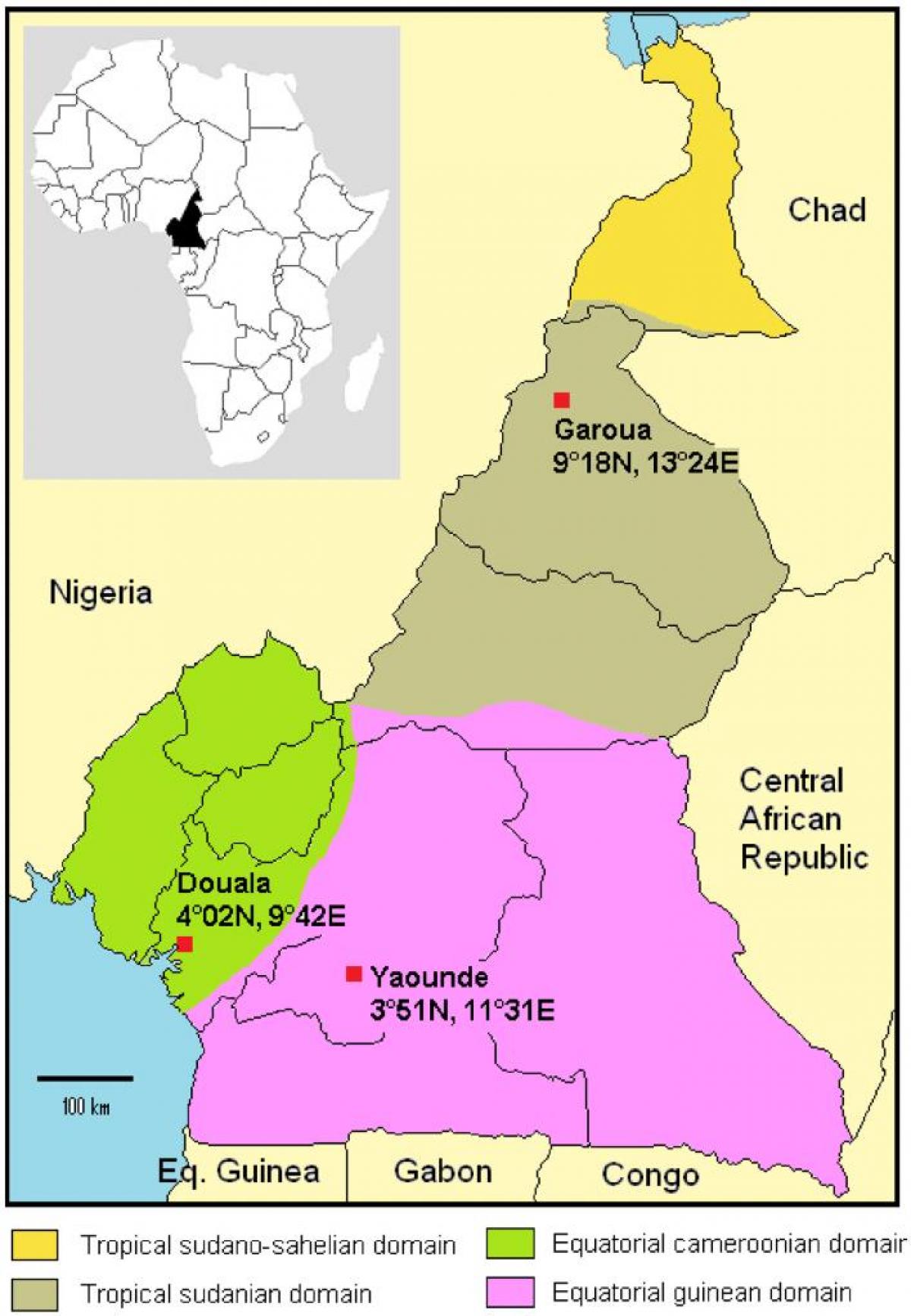 Térkép Kamerun éghajlat