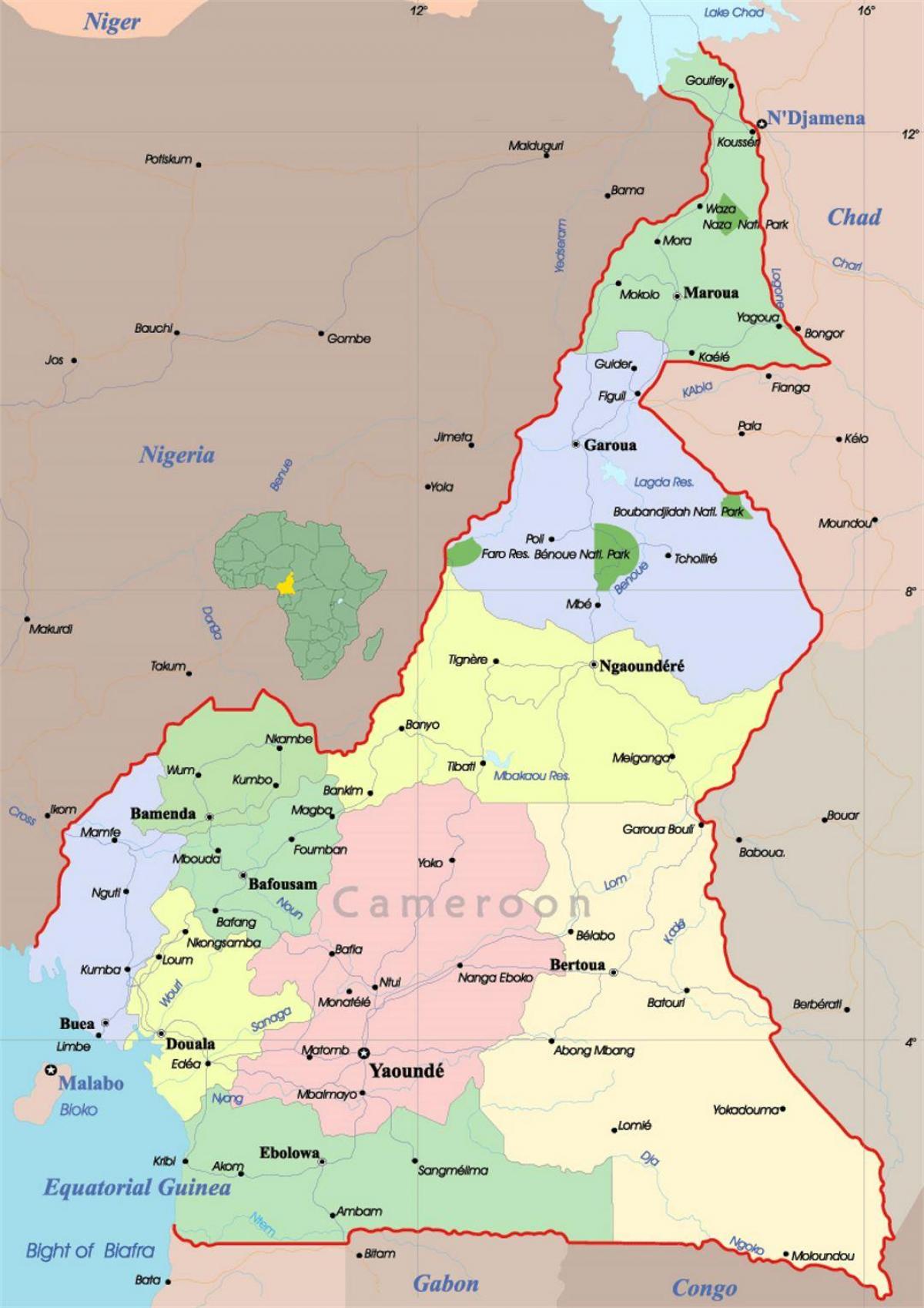 Kamerun afrika térkép