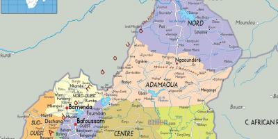 Kamerun térkép régiók