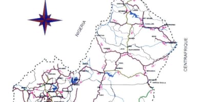 Térkép Kamerun út