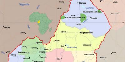 Kamerun térkép városok
