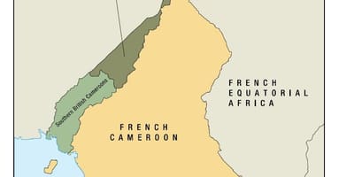 Térkép uno állam Kamerun